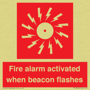 Fire alarm activated when beacon flashes